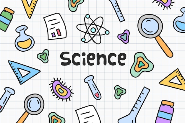 hand drawn style scientific background