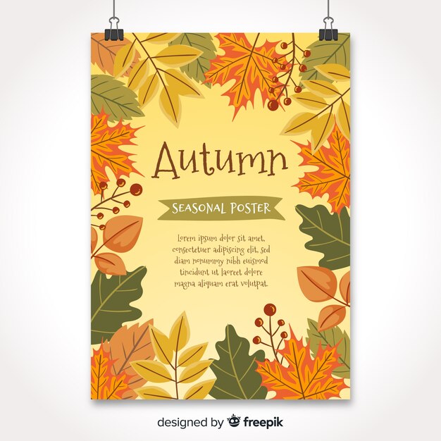 Hand drawn style seasonal poster collection
