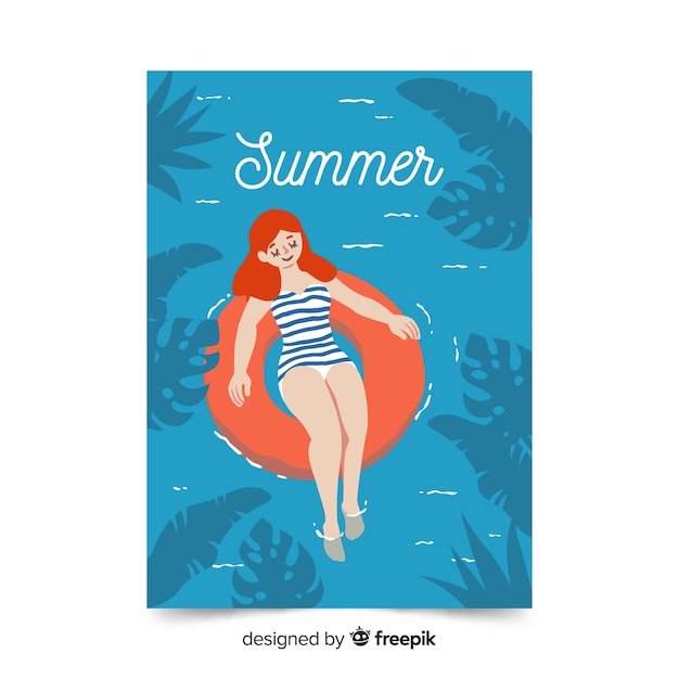 Free vector hand drawn style seasonal poster collection