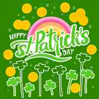 Free vector hand drawn style st. patrick's day with coins