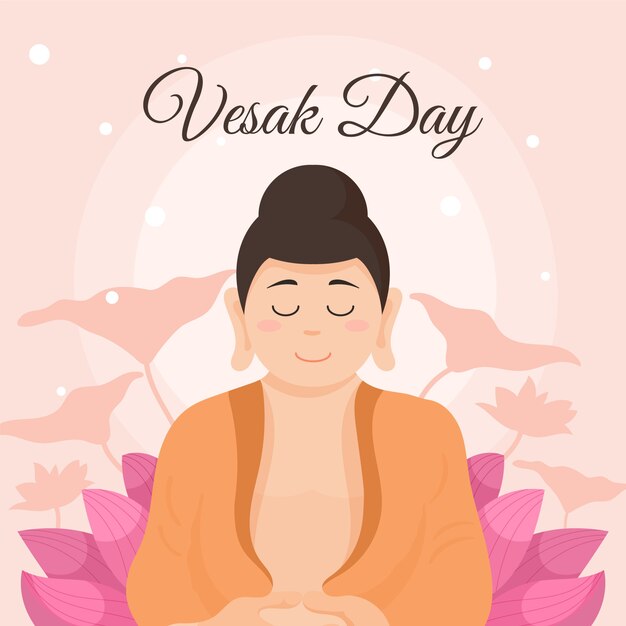 손으로 그린 스타일 vesak