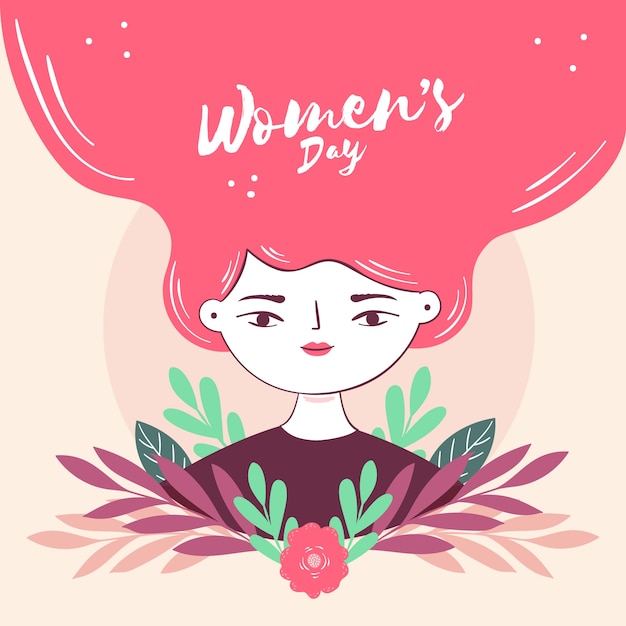 Free vector hand drawn style women's day event