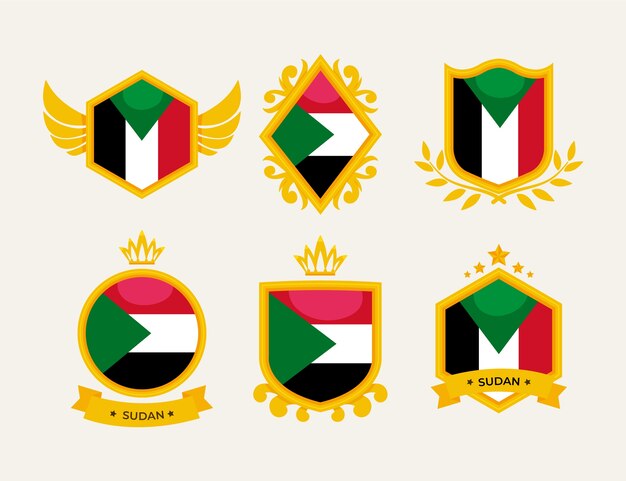 Hand drawn sudan national emblems