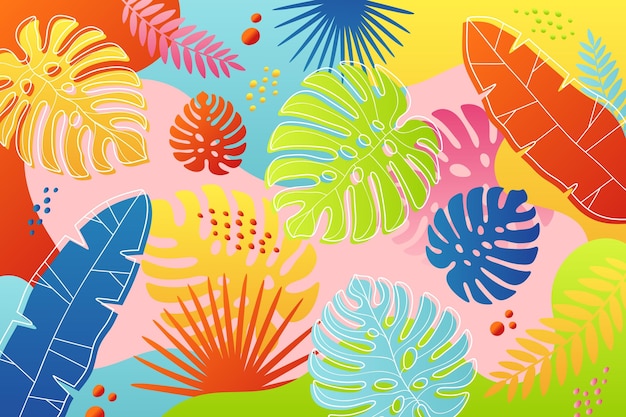 Free vector hand drawn summer background for videocalls