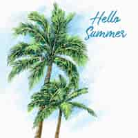 Free vector hand drawn summer background