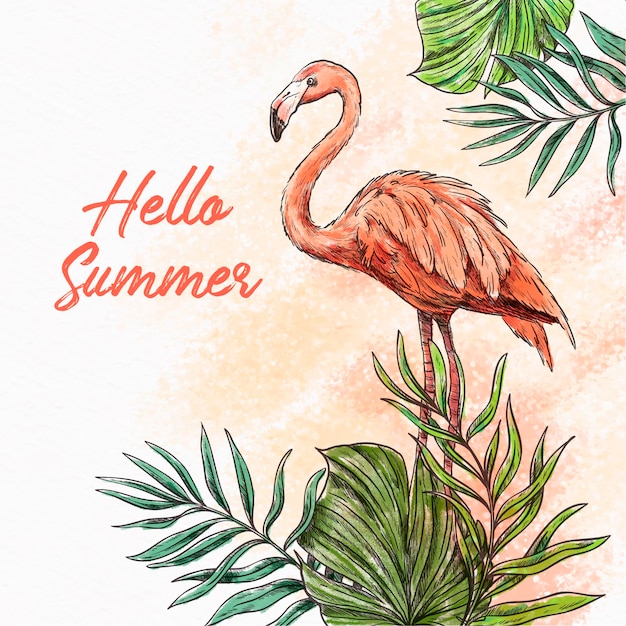 Free vector hand drawn summer background