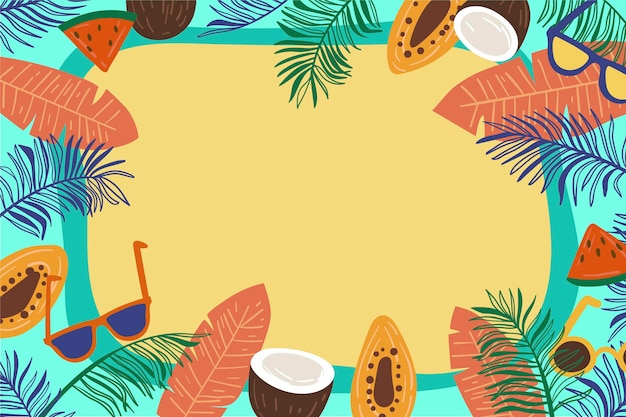 Free vector hand drawn summer background