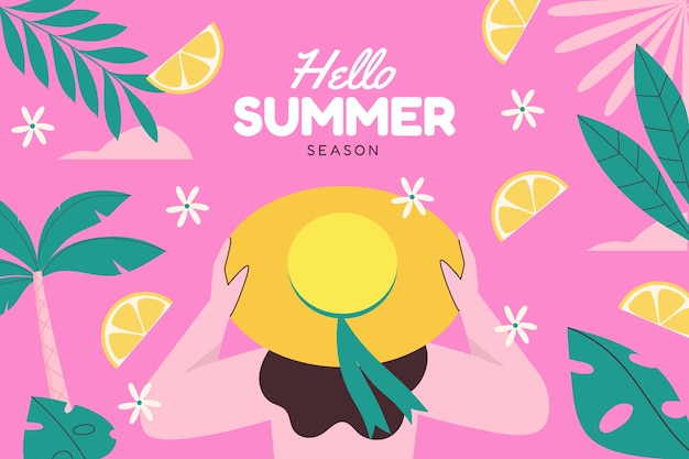 Free vector hand drawn summer background