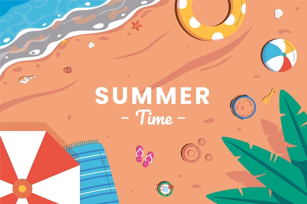 Free vector hand drawn summer background