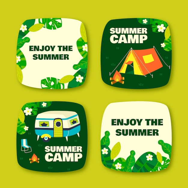 Camp Label, Kids Camp Labels