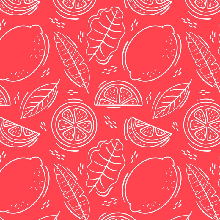Free Vector hand drawn summer duotone pattern design