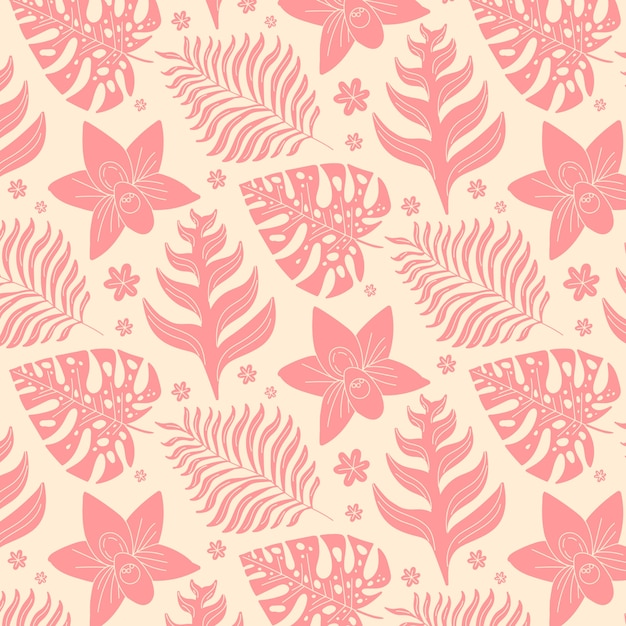 Free vector hand drawn summer duotone pattern design