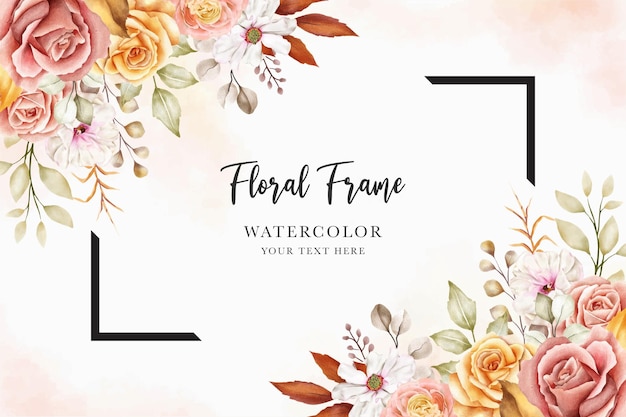 Hand drawn summer floral background