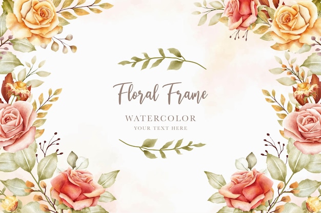 hand drawn summer floral background