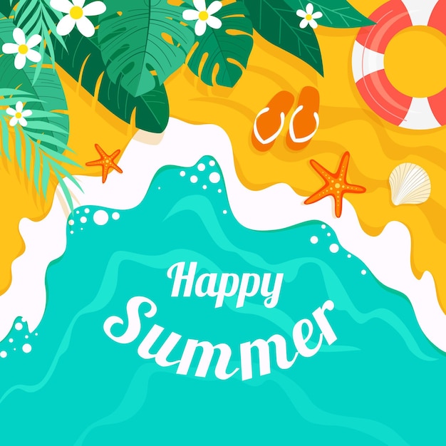 Free vector hand drawn summer illustration