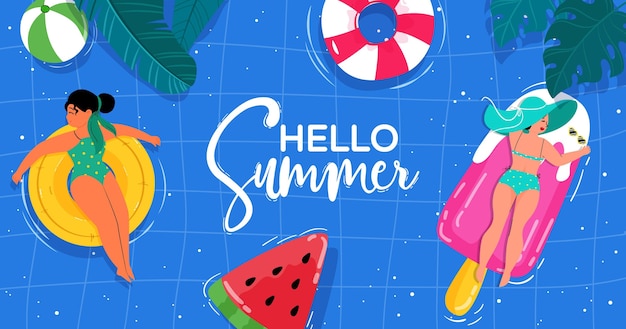 Free vector hand drawn summer illustration