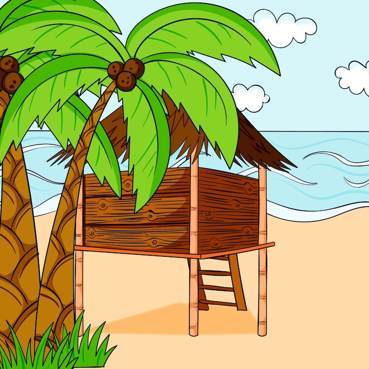 Free Vector hand drawn summer illustration