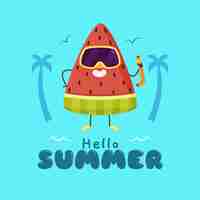 Free vector hand drawn summer illustration