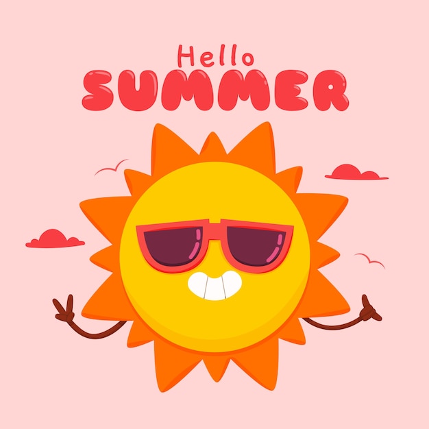 Free vector hand drawn summer illustration