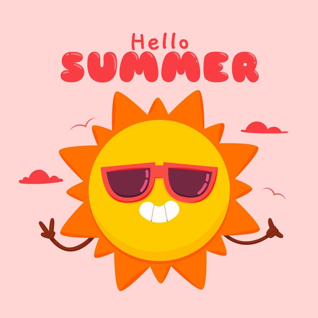 手繪的夏季插圖