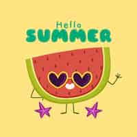 Free vector hand drawn summer illustration