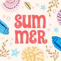 Free vector hand drawn summer lettering