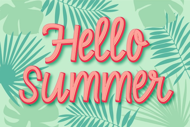 Hand drawn summer lettering