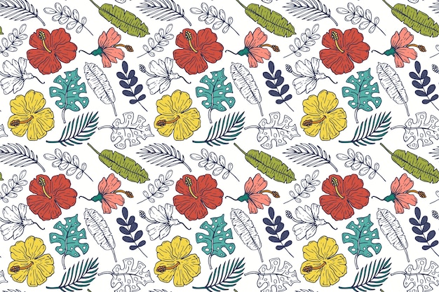 Free vector hand drawn summer pattern design