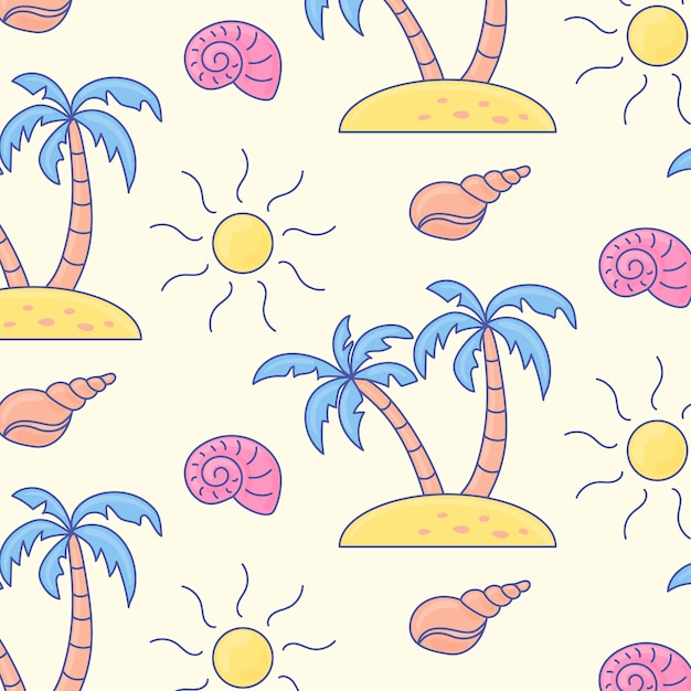 Free vector hand drawn summer pattern design