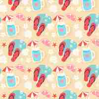 Free vector hand drawn summer pattern design