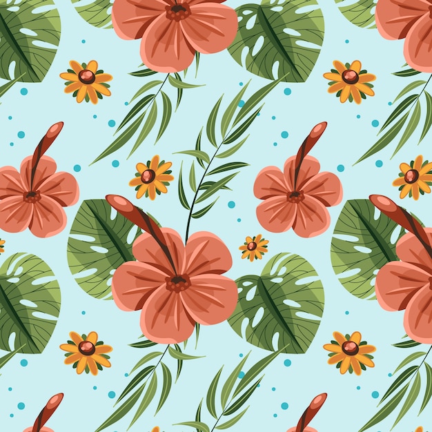 Free vector hand drawn summer pattern design