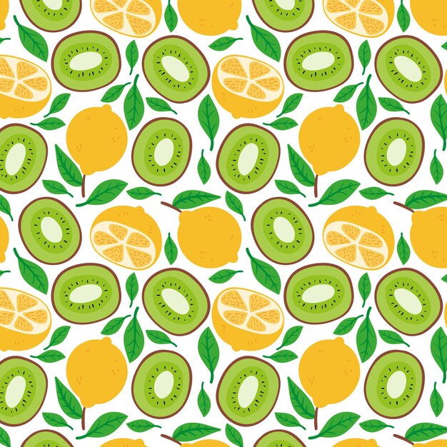 Hand drawn summer pattern