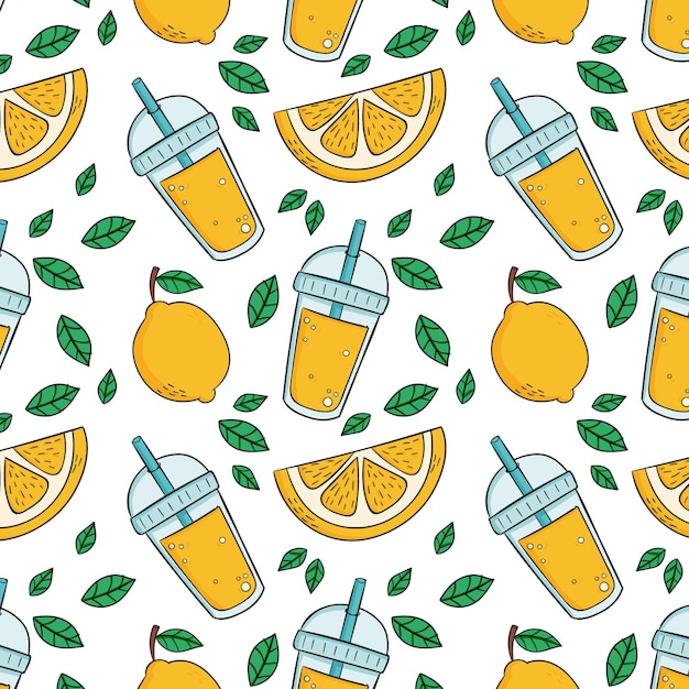 Hand drawn summer pattern