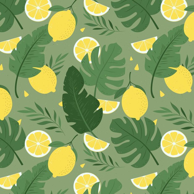 Hand drawn summer pattern