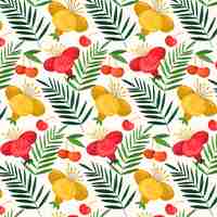 Free vector hand drawn summer pattern