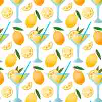 Free vector hand drawn summer pattern