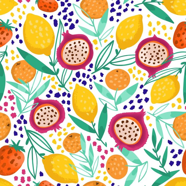 Hand drawn summer pattern