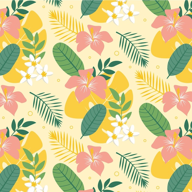 Free vector hand drawn summer pattern