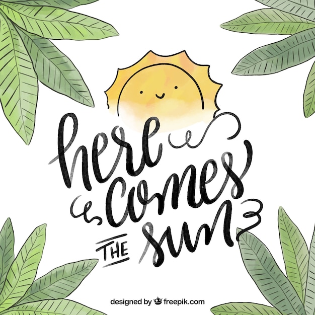 Free vector hand drawn summer quote design