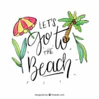 Free vector hand drawn summer quote design