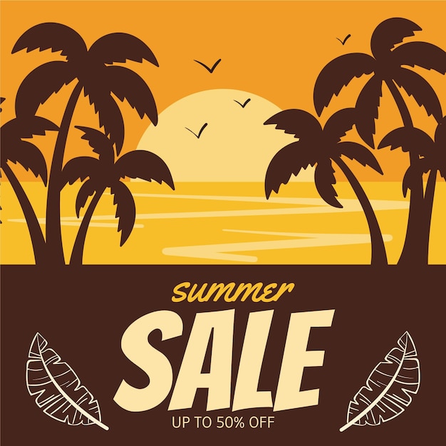 Free vector hand drawn summer sale illustration