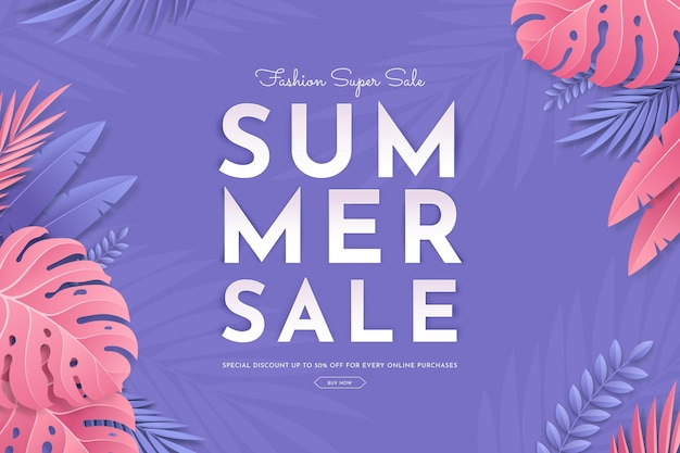 Hand drawn summer sale illustration