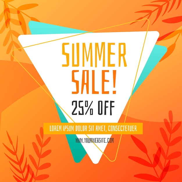 Hand-drawn summer sale