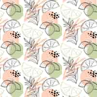 Free vector hand drawn summer tropical pattern