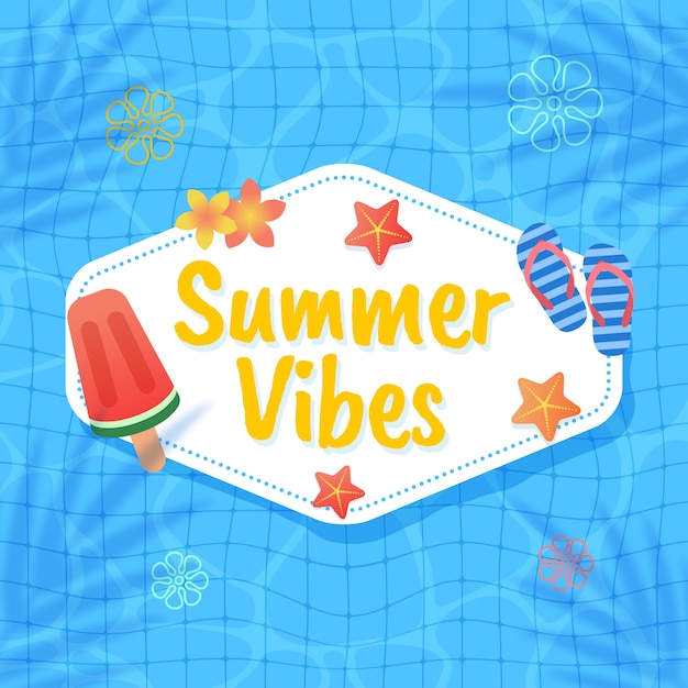 Free Vector hand drawn summer vibes design