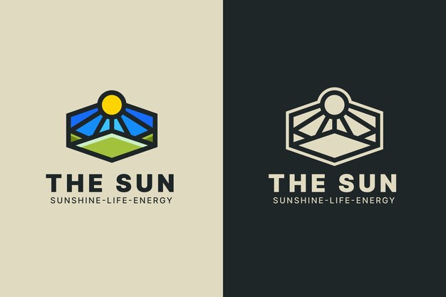 Ручной обращается логотип солнца