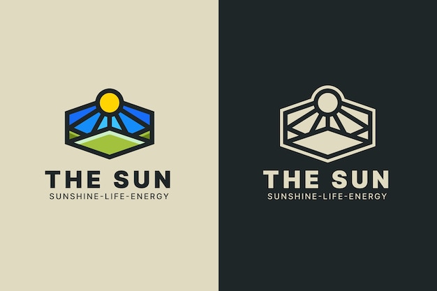 Ручной обращается логотип солнца
