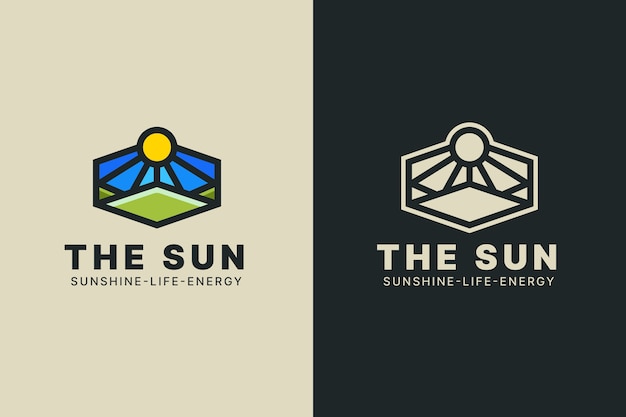 Hand drawn sun logo