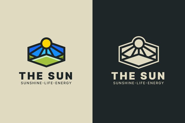 Hand drawn sun logo