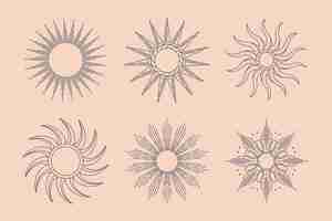 Free vector hand drawn sun outline illustration